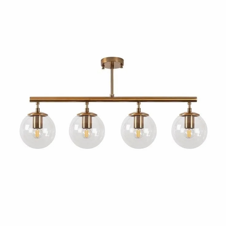 Edge Lighting Modern Ceiling Chandelier 4 Lights 30X45 cm Gold