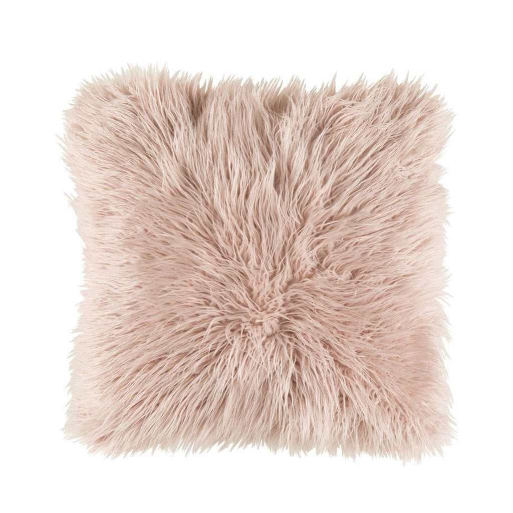 وسادة فرو - زهري