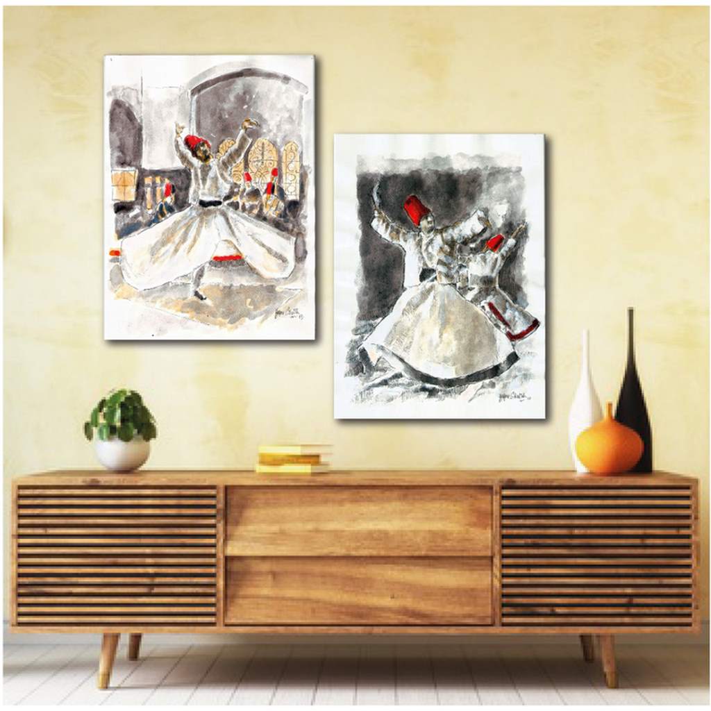 Print.G.MH080 تابلوه - قطعتين - متعدد الألوان