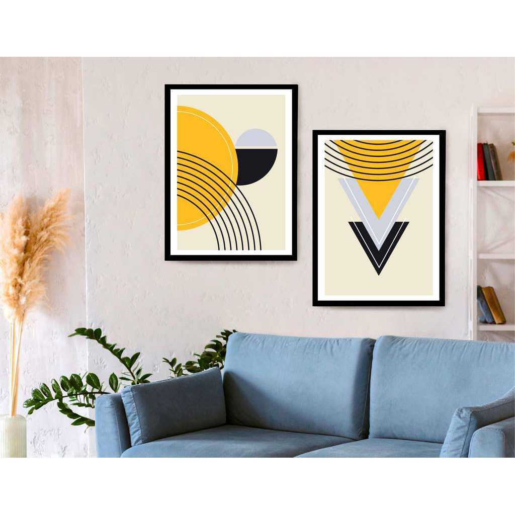 تابلوه 40×30 سم قطعتين من P.G.Abstract.Art-10 - متعدد الالوان