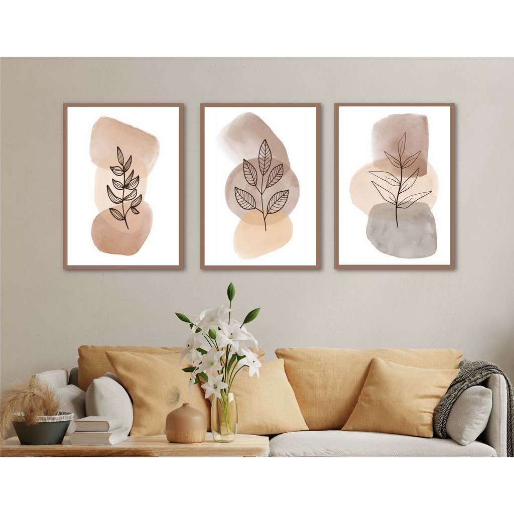 تابلوه 60×40 سم 3 قطع من P.G.Abstract.Art-B-14 - متعدد الالوان