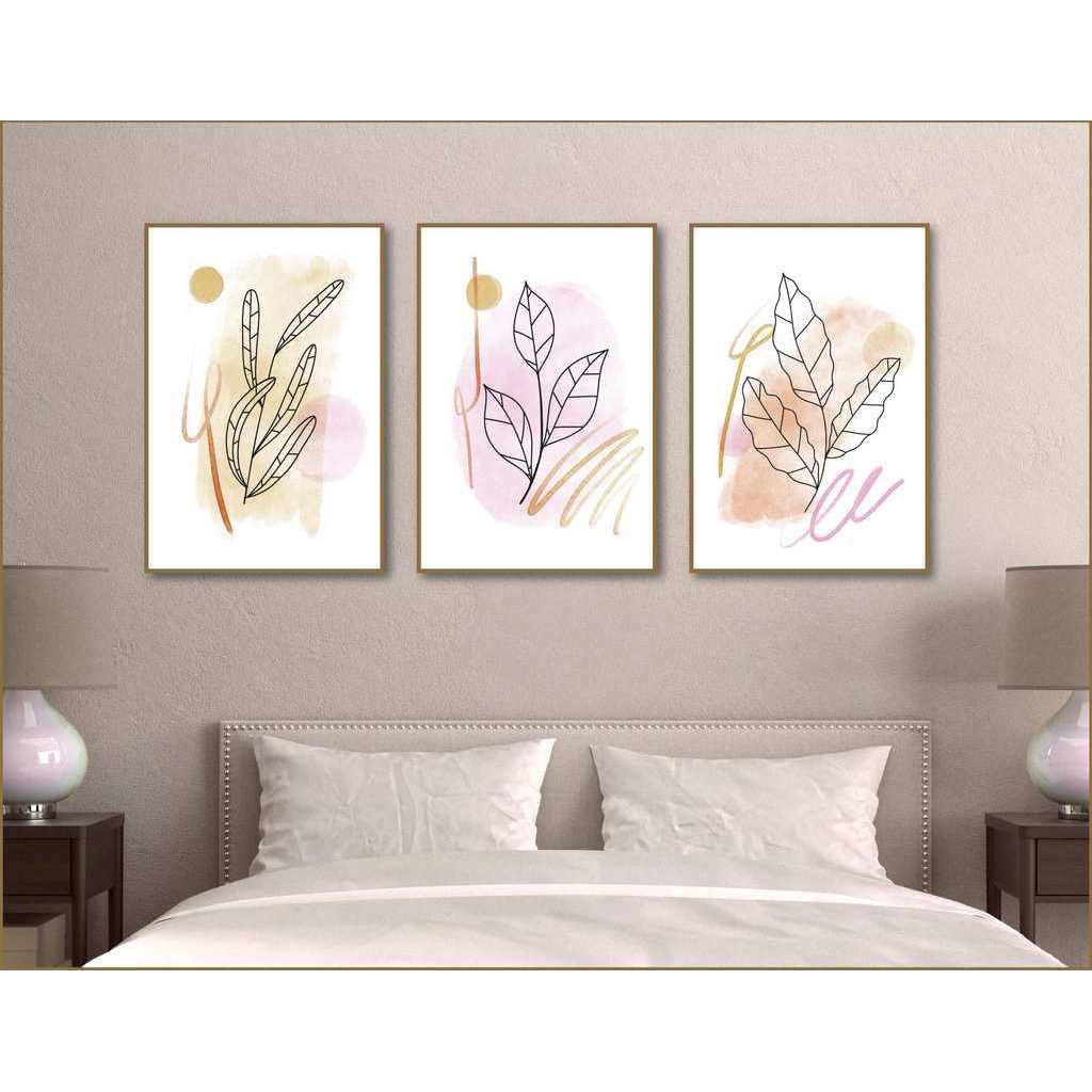 تابلوه 60×40 سم 3 قطع من P.G.Abstract.Art-B-18 - متعدد الالوان