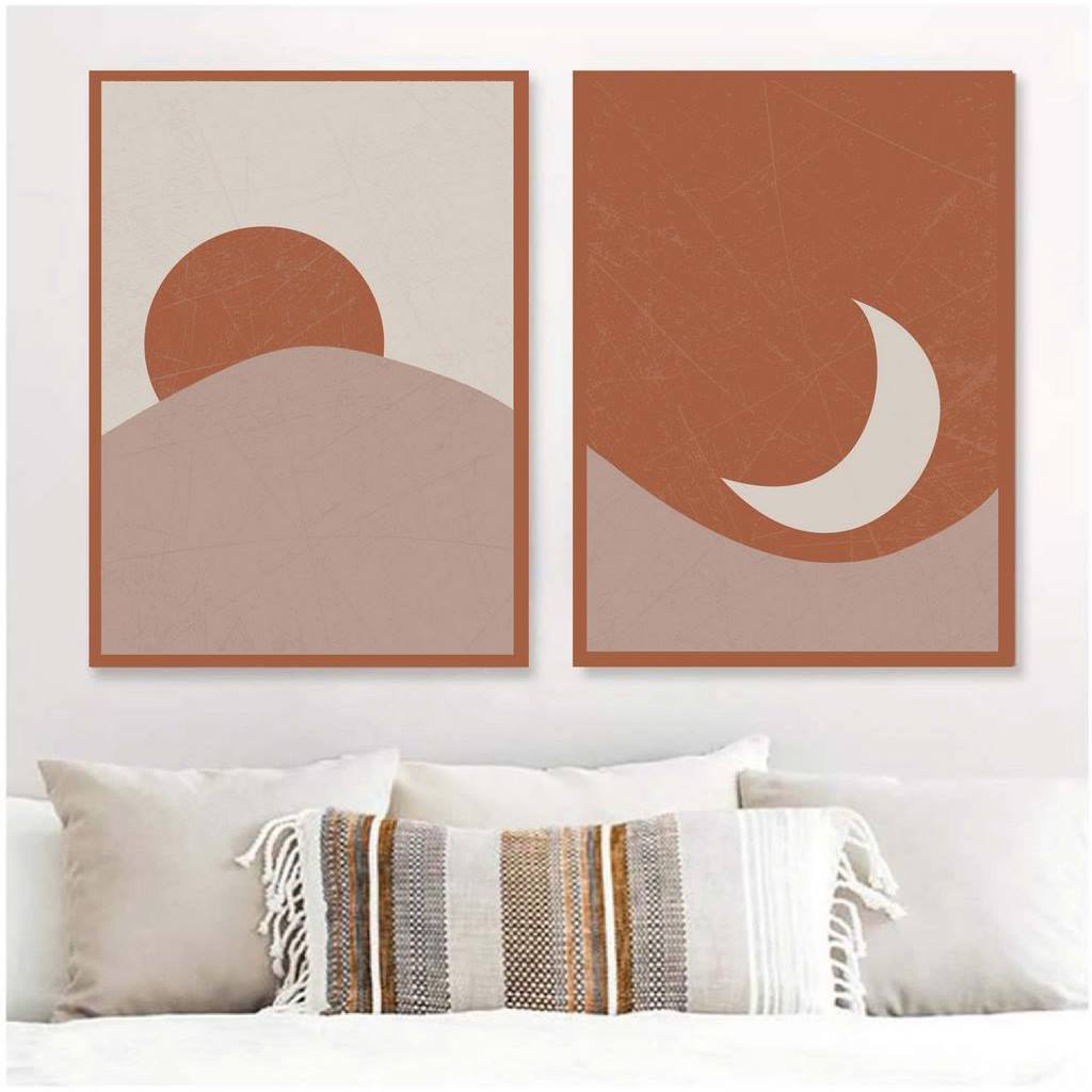 تابلوه 40×30 سم قطعتين من P.G.Abstract.Painting-02 - متعدد الالوان