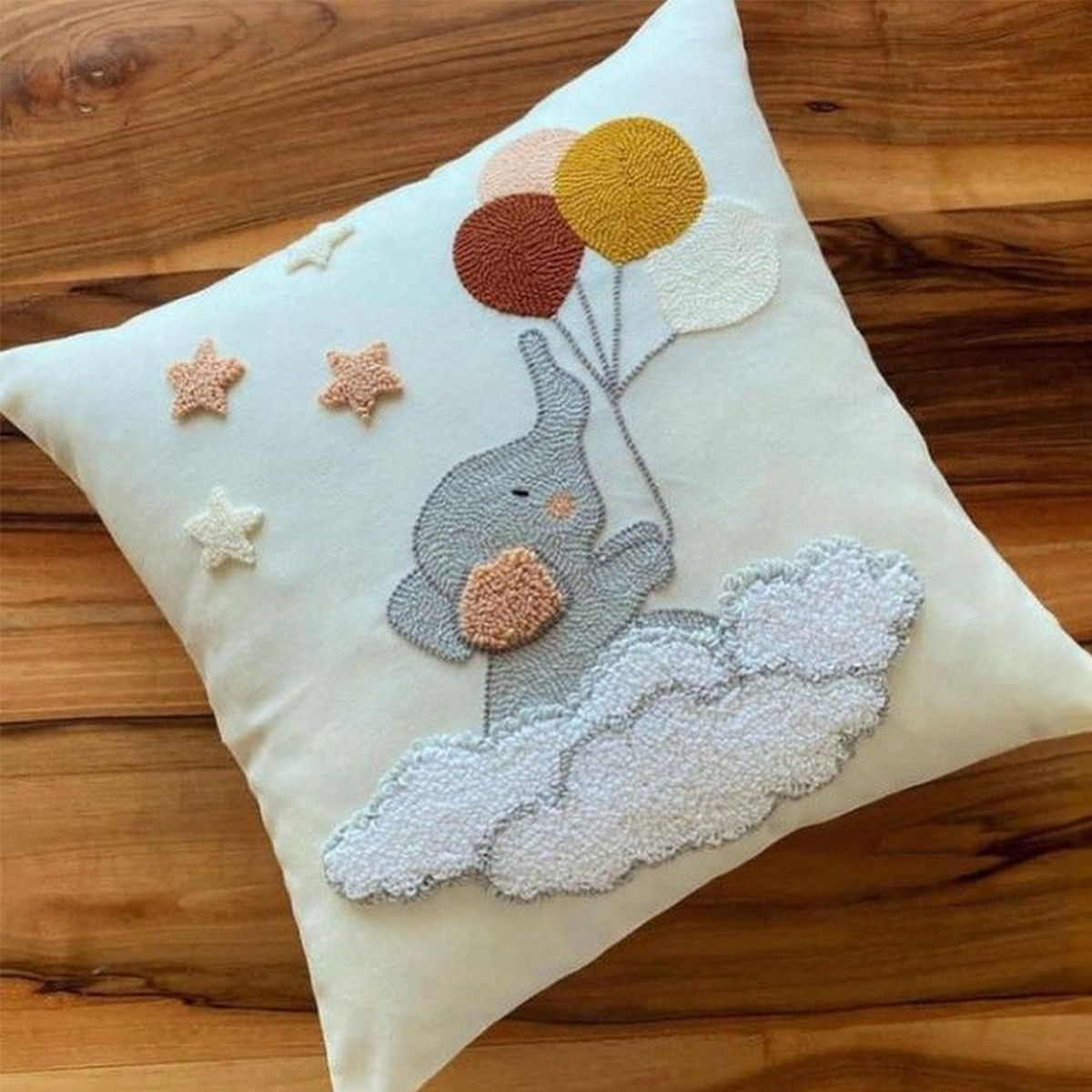 وسادة ديكور كتان متعدد الالوان  - 45x45 سم