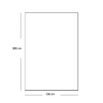 ⁦سجادة جويلا صوف وقطن  أبيض وأسود - 200 × 100 سم⁩ - الصورة ⁦4⁩