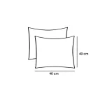 ⁦طقم وسائد ديكور كتان وخيوط مكرميه  اوف وايت  - 40×40 سم⁩ - الصورة ⁦2⁩