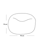 ⁦بين باج 75×90×90 سم - أسود - RAZZ.101⁩ - الصورة ⁦2⁩